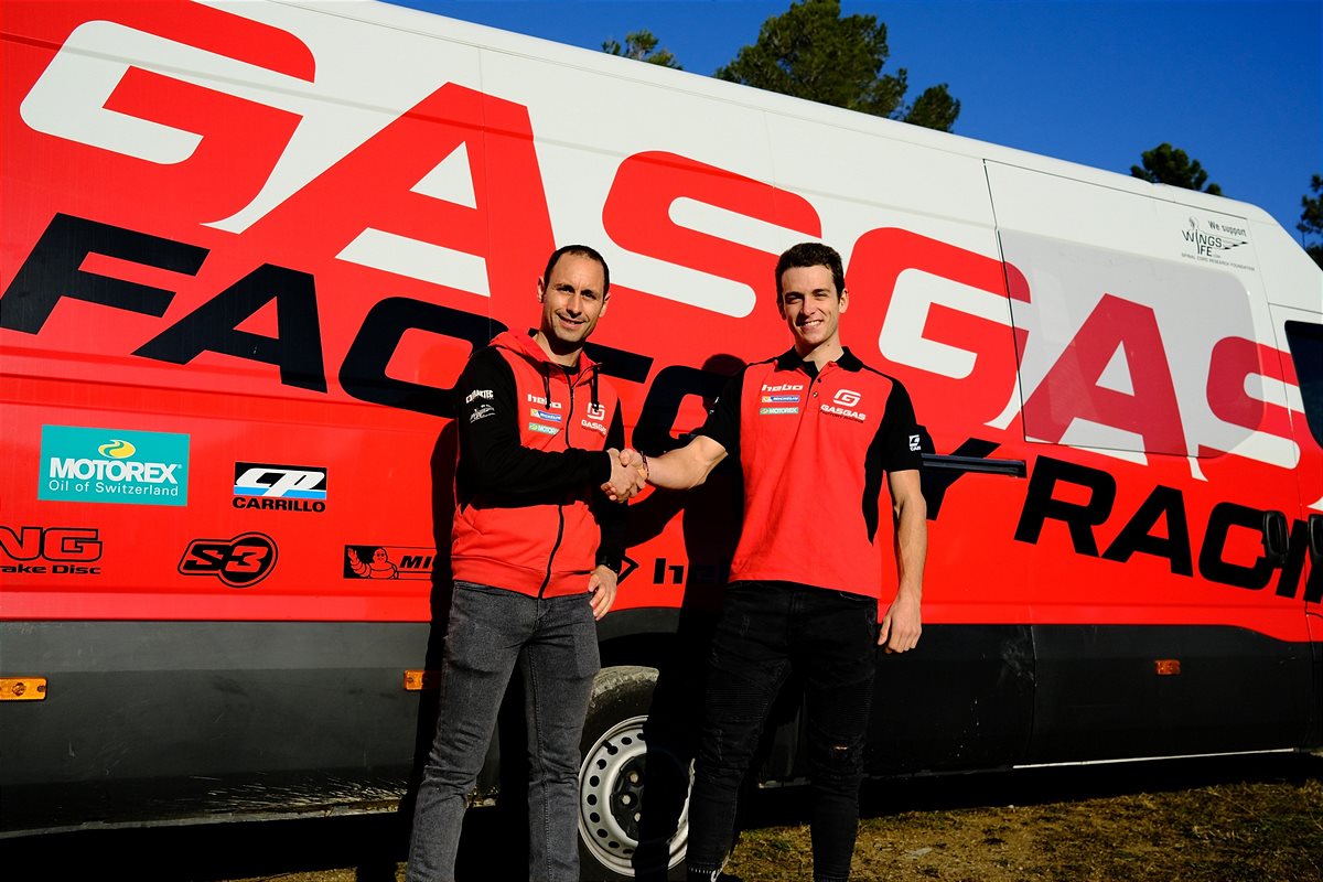 Albert Cabestany, GASGAS Factory Racing Trial Team Manager y Miquel Gelabert
